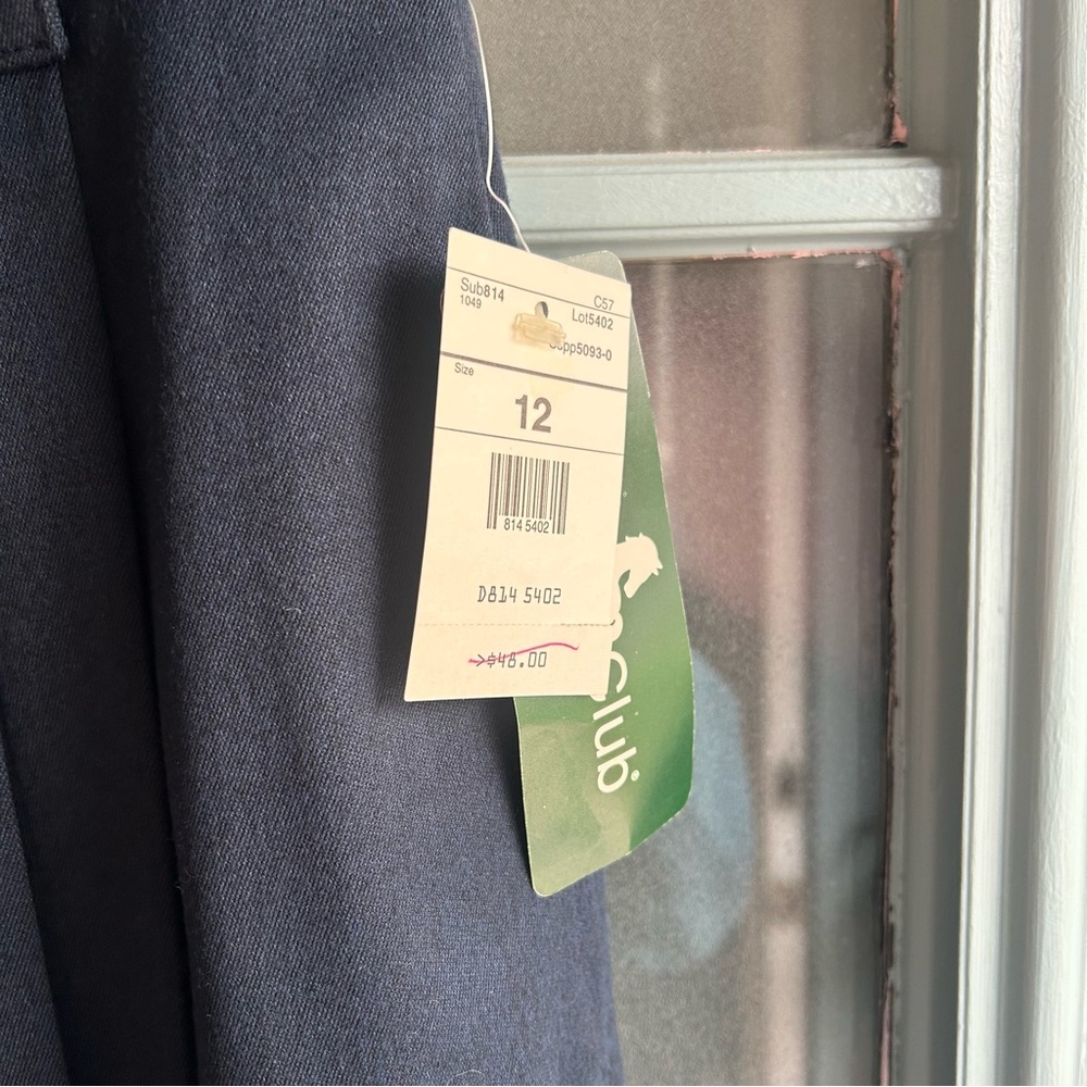 NWT Vintage Pleated Wide Leg Midi Palazzo Pant Trouser Skirt Hunt Club Navy 12 - Picture 10 of 10